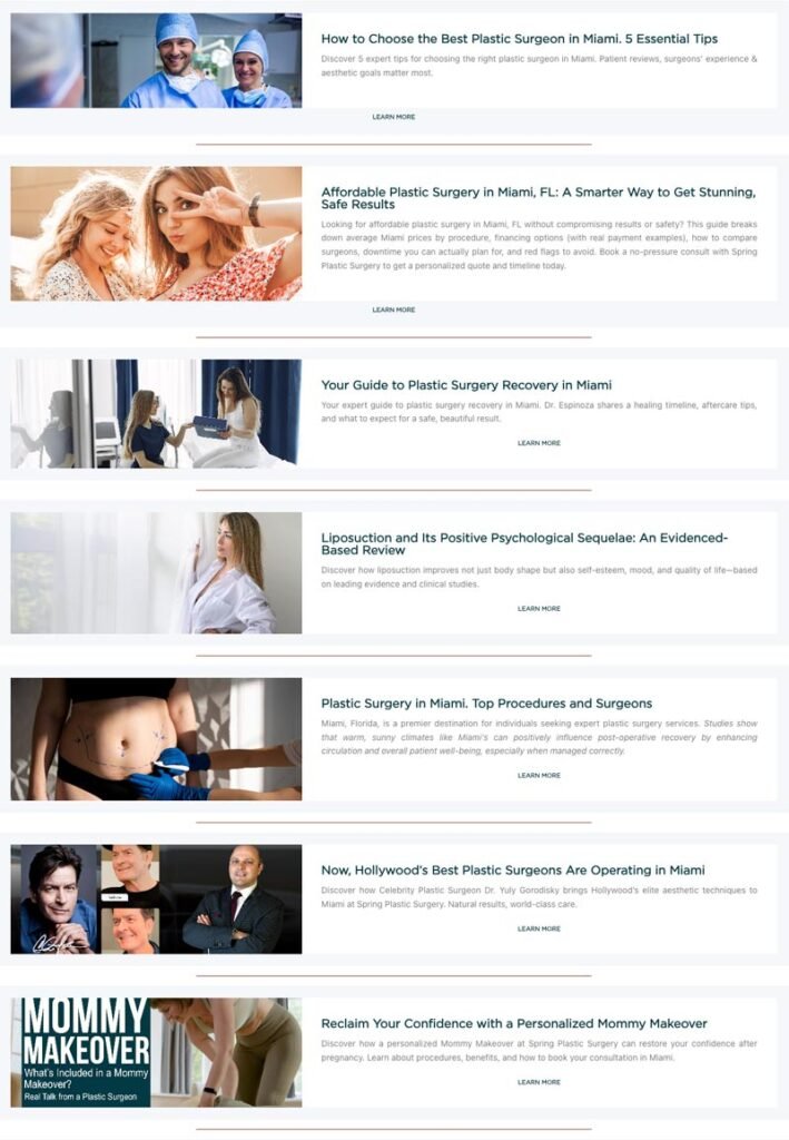 Plastic Surgery Marketing in Aventura